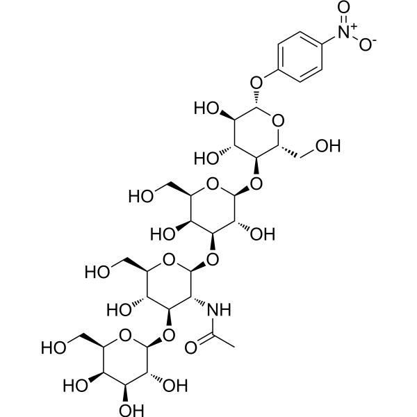 Galβ(1-3)GlcNAcβ(1-3)Galβ(1-4)Glc-β-pNP (Gal beta(1-3)GlcNAc beta(1-3)Gal beta(1-4)Glc-beta-pNP ) 14